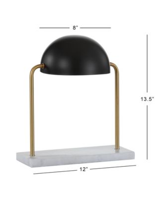 Porter 13.5" Art Deco Dome Lamp with Marble Base