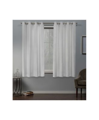 Velvet Heavyweight Light Filtering, Grommet Top Curtain Panels (Set of 2)