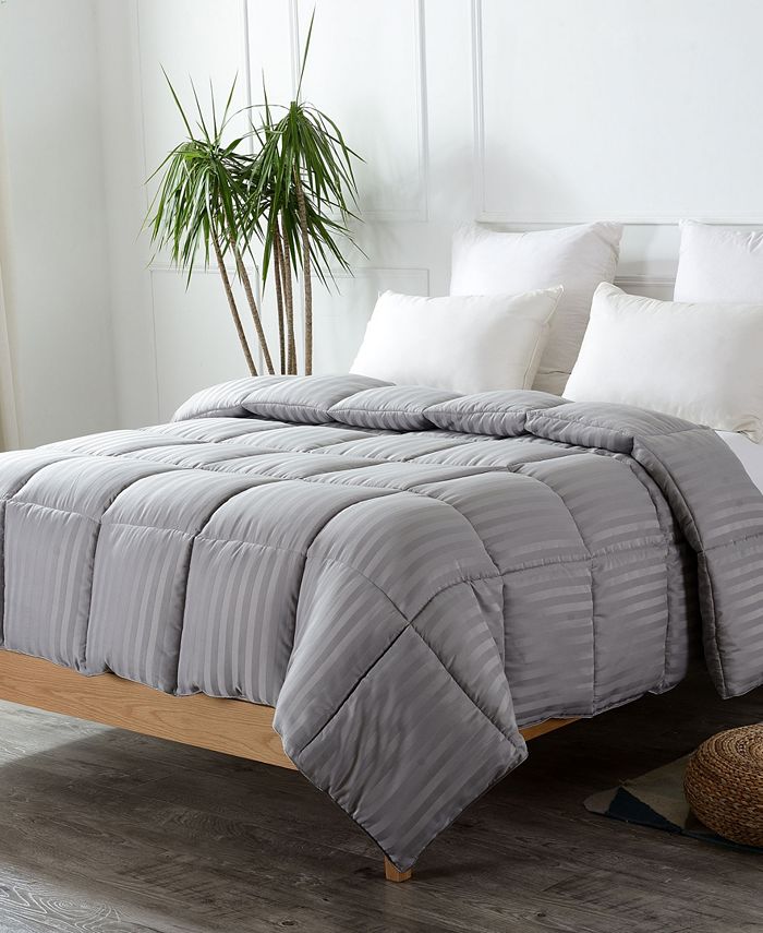Cheer Collection Down Alternative Striped Queen Comforter Macy's