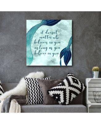 Mermaid Quotes II 24" x 24" Gallery-Wrapped Canvas Wall Art