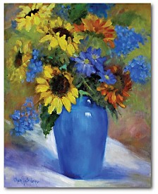Sunflowers in Vase II Gallery-Wrapped Canvas Wall Art Collection