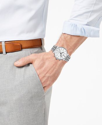 Tissot - Men's Swiss Chronograph Carson Premium Stainless Steel Bracelet Watch 41mm