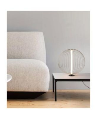 NOVA of California - Spokes Table Lamp Round Small Satin Nickel