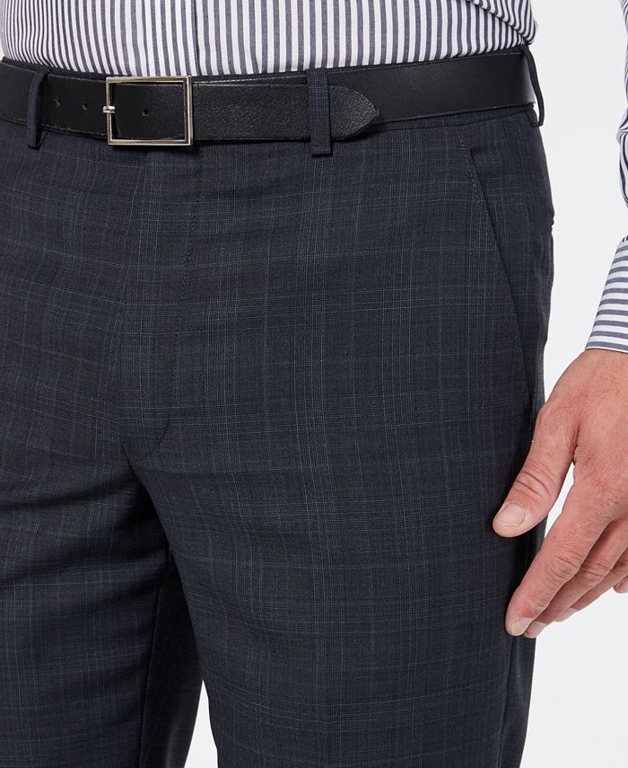 lauren ralph lauren navy plaid ultraflex dress pants
