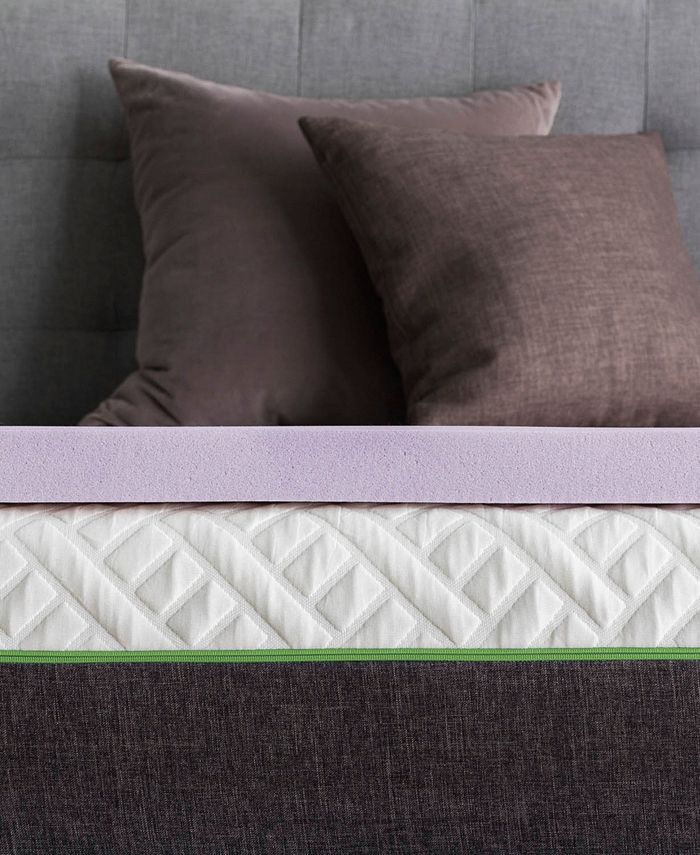 Lucid 3 Ventilated Lavender Memory Foam Mattress Topper Queen Macys