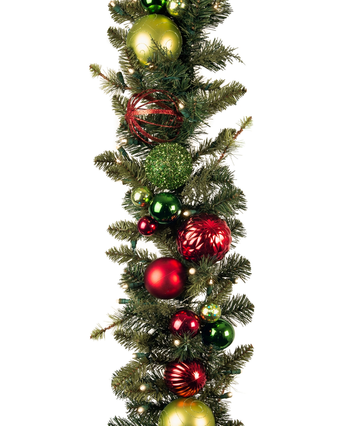 9' Artificial Christmas Garland with Lights, Festive Holiday - Multi