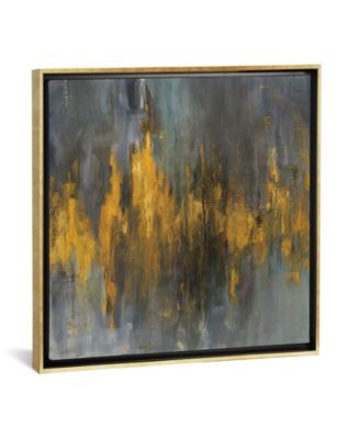 iCanvas "Black and Gold Abstract" by Danhui Nai Gallery-Wrapped Canvas Print