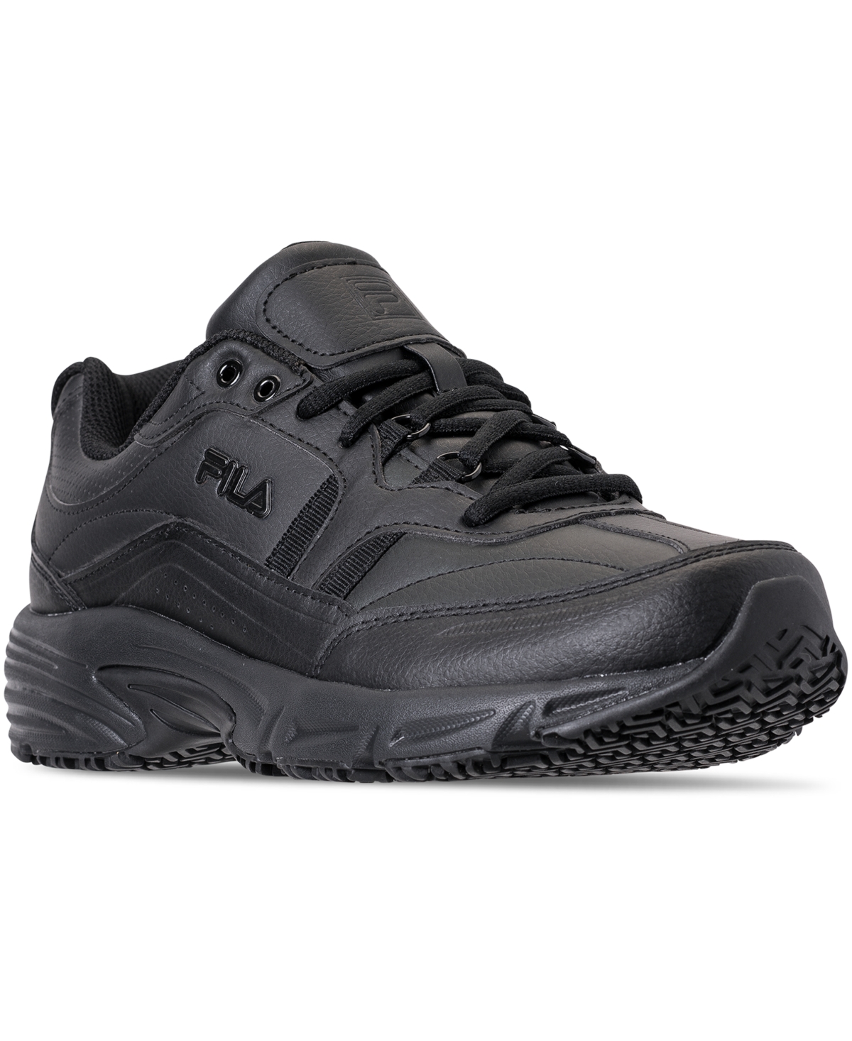 Men's Workshift Memory Foam Slip-Resistant Casual Work Sneakers from Finish Line - Black