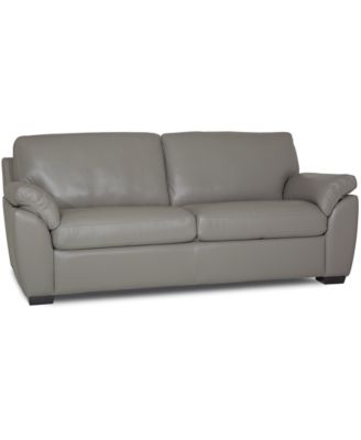 Lothan 79" Leather Apartment Sofa with 2 Cushions, Created for Macy's