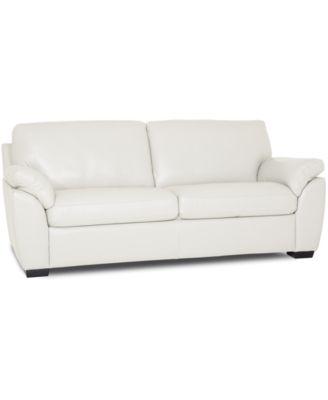 Lothan 79" Leather Apartment Sofa with 2 Cushions