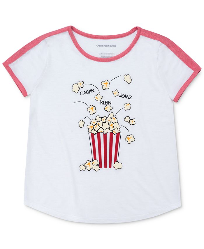 Calvin Klein Big Girls Popcorn T-Shirt & Reviews - Shirts & Tops - Kids ...