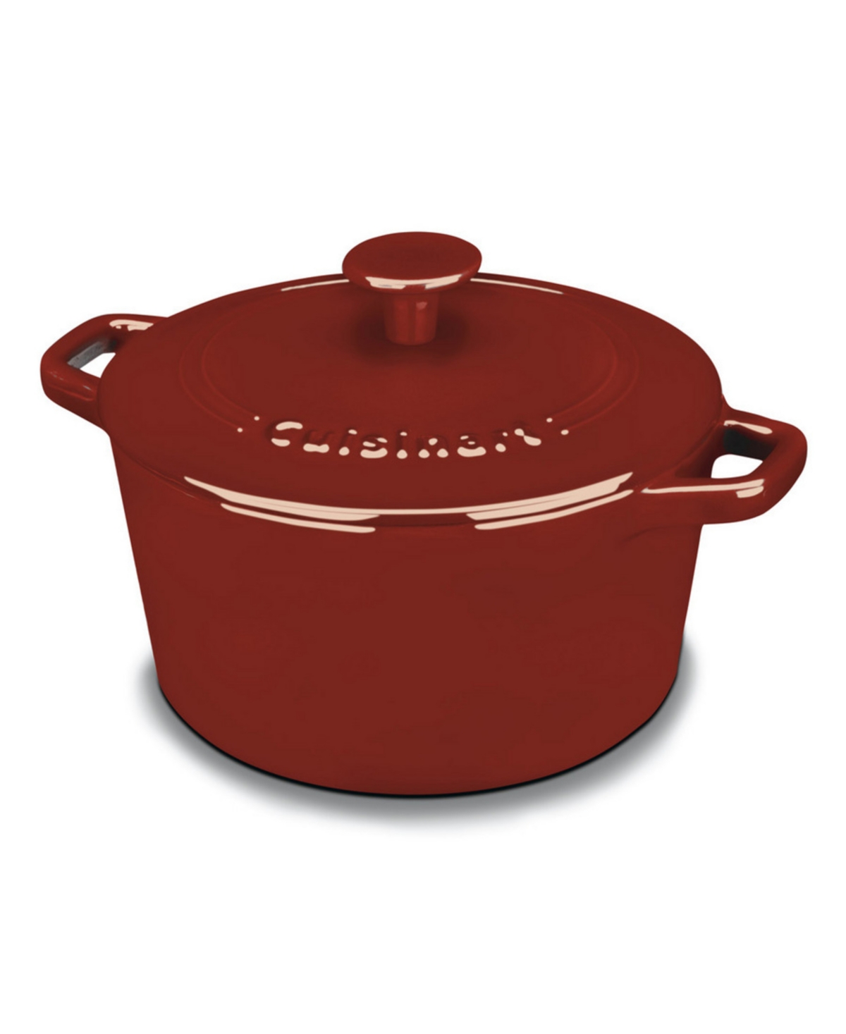 Cuisinart Chefs Classic Enameled Cast Iron 3-qt. Round Covered Casserole In Red