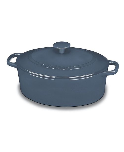 Cuisinart Chefs Classic Enameled Cast Iron 5 5 Qt Oval Covered