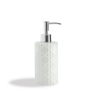 Cassadecor Embossed Porcelain Lotion Dispenser Bedding In White