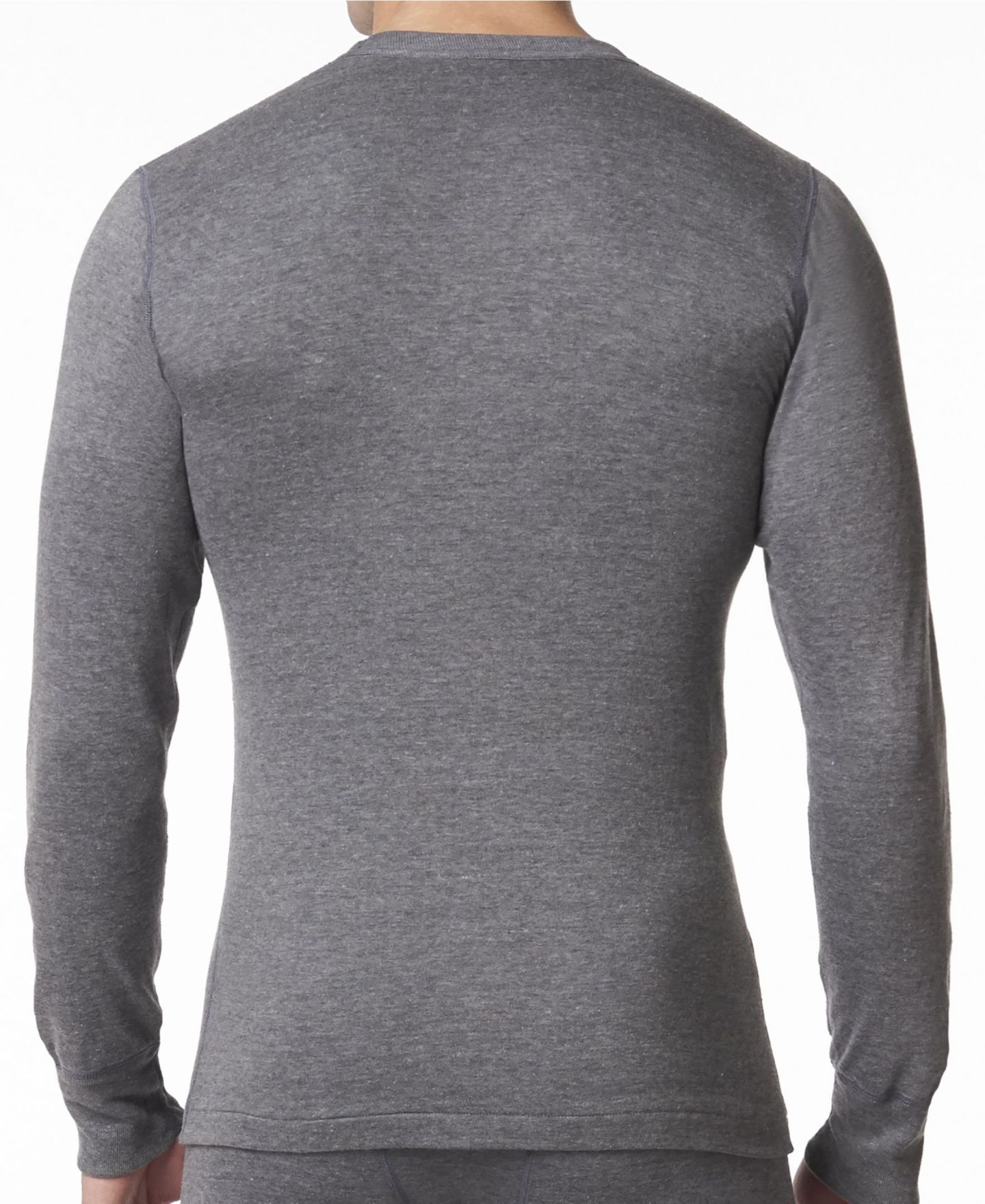 Мужская рубашка Stanfield's 2 Layer Cotton Blend Thermal Long Sleeve, цвет: Угольный — фото 2
