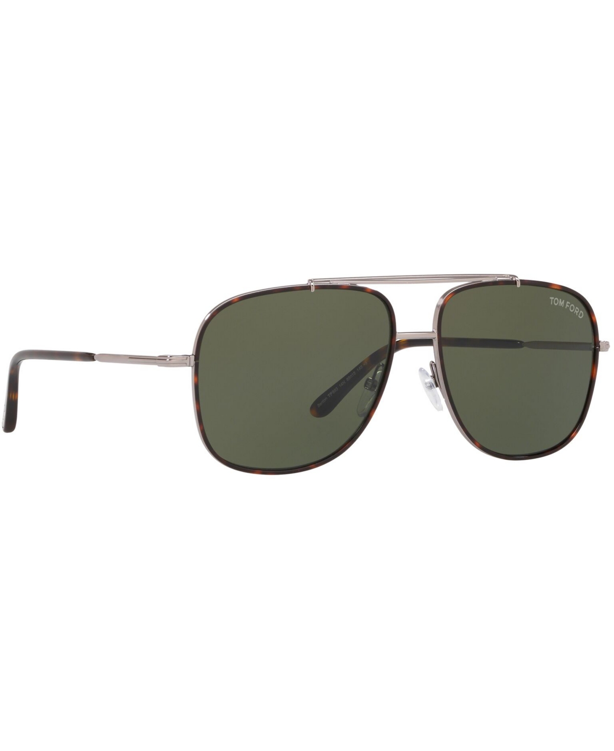Shop Tom Ford Sunglasses, Ft0693 58 In Silver Shiny,green