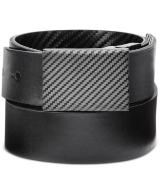 Calvin Klein - Men's Reversible Leather Plaque Belt