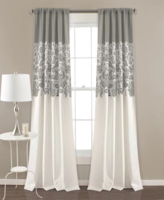 Lush Decor Estate Garden Light-Filtering Single Window Panel Curtain