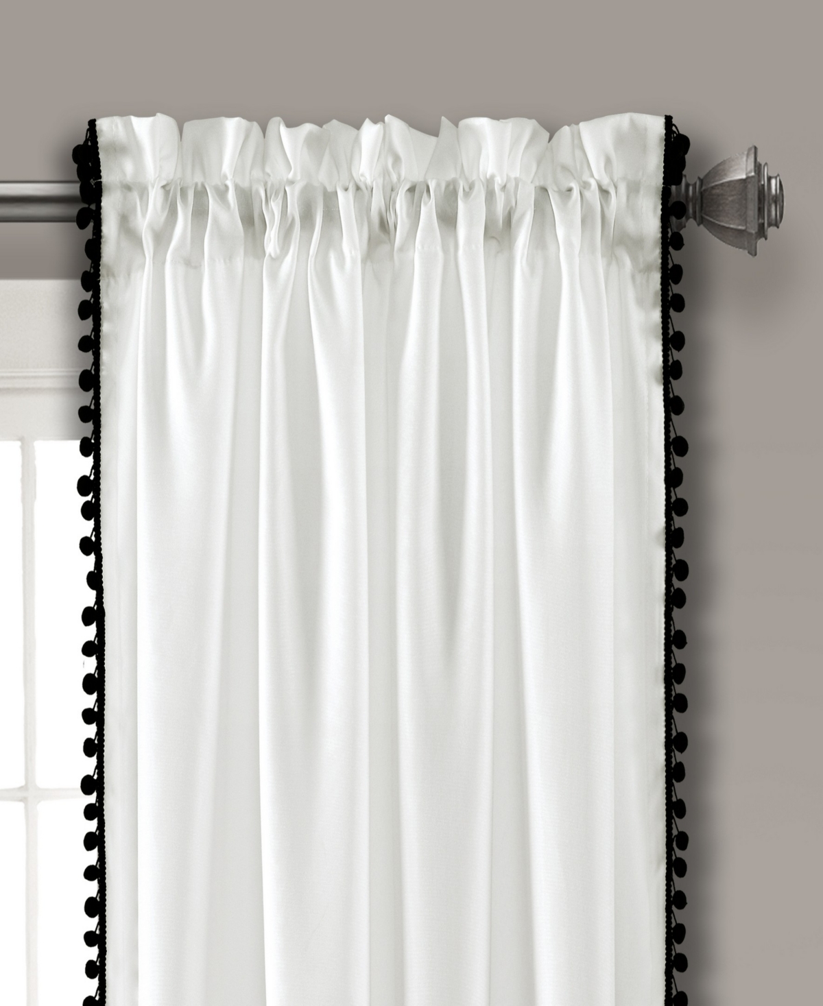 Pom Pom Trim 50" x 95" Curtain Panel