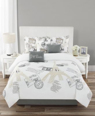 Sanders - Bonjour Paris Queen 7 Piece Comforter Set