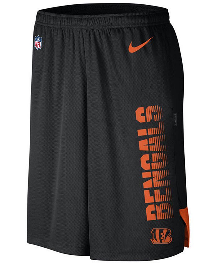 Nike Men's Cincinnati Bengals Player Knit Breathe Shorts - Macy's