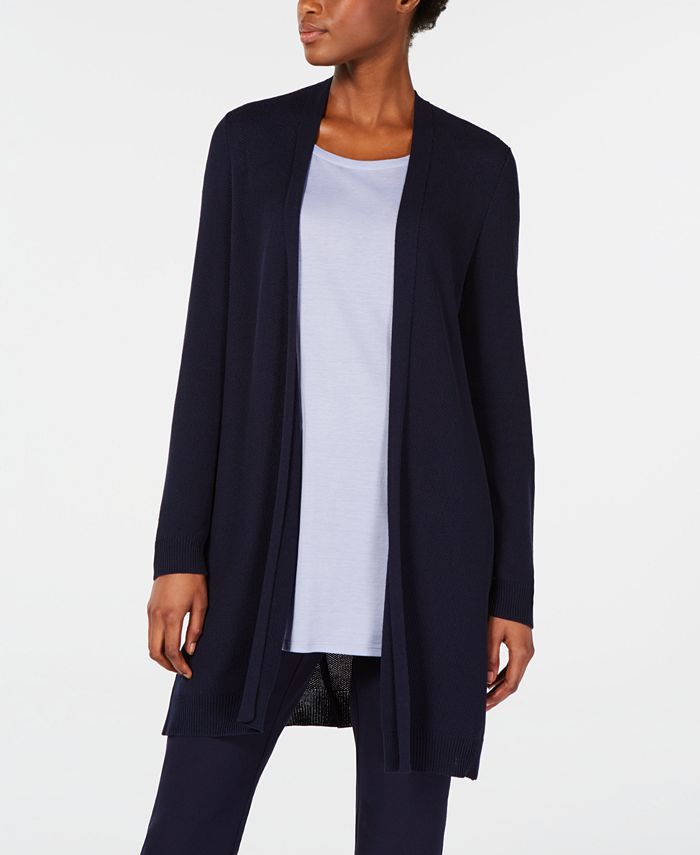 Eileen Fisher Textured-Knit Long Cardigan - Macy's