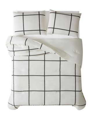 Kurt Windowpane 3-Pc. Comforter Set, Full/Queen