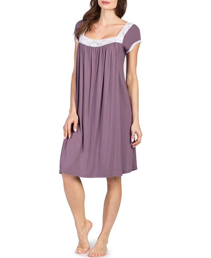 Savi Mom Lacy Maternity And Nursing Nightgown Macys 2128