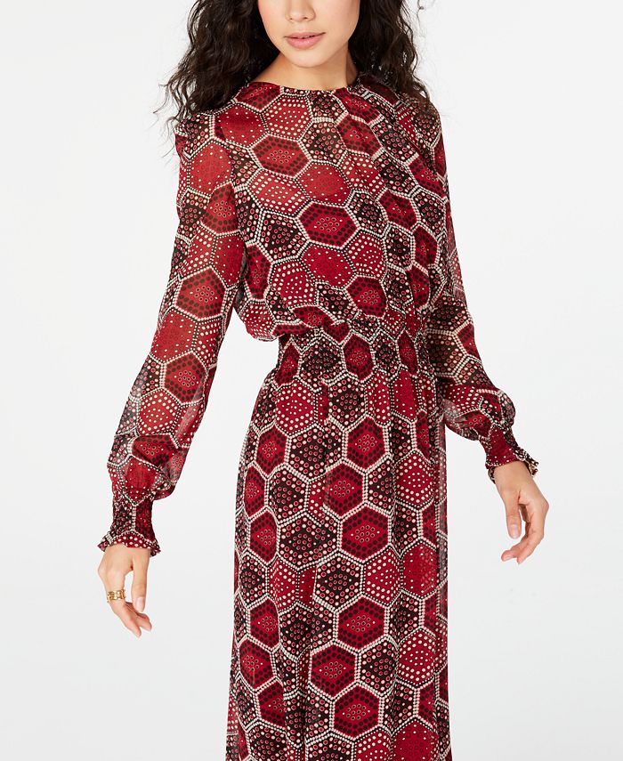 Tommy Hilfiger Long-Sleeve Honeycomb Dress, Created for Macy's - Macy's