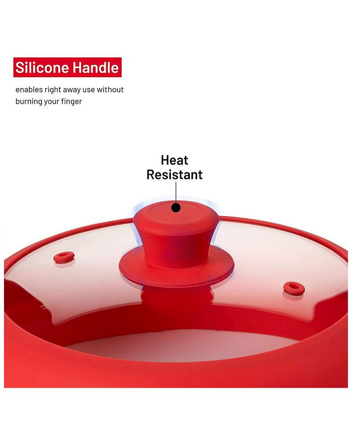 Bezrat Classic Touch Silicone and Glass Microwave Plate Cover Macy's