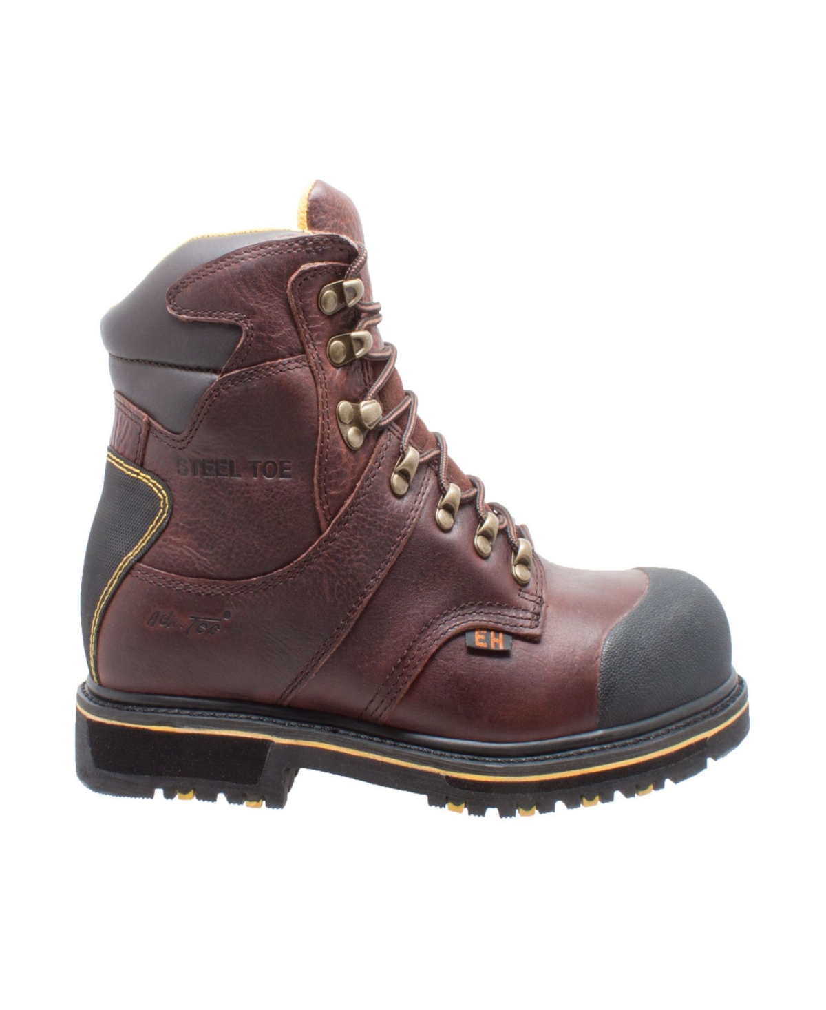 Men's 6" Steel Toe Waterproof Work Boot Dark Brown - Dark brown
