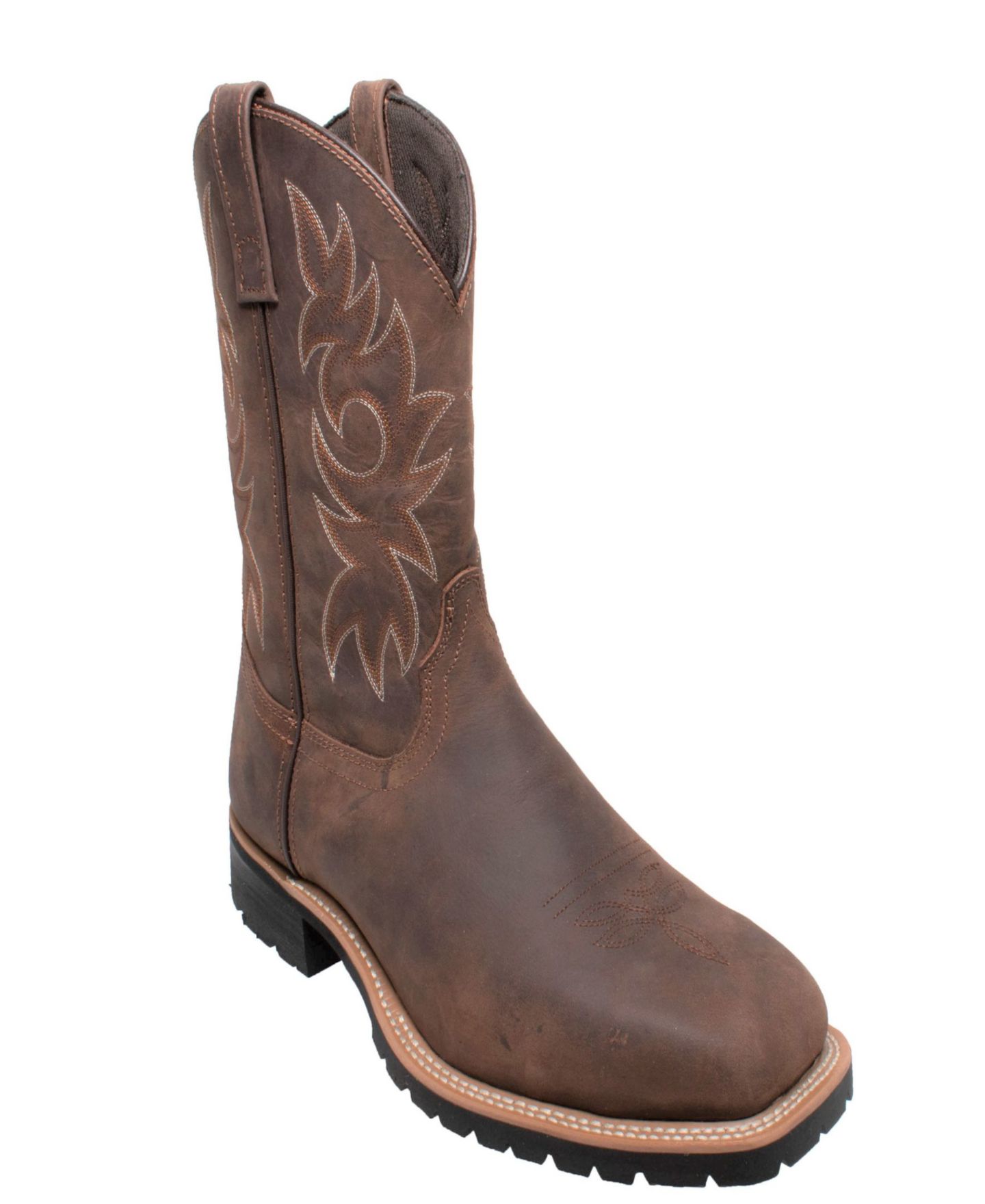 Мужские ботинки AdTec 12" Steel Toe Work Western, цвет: Коричневый — фото 1