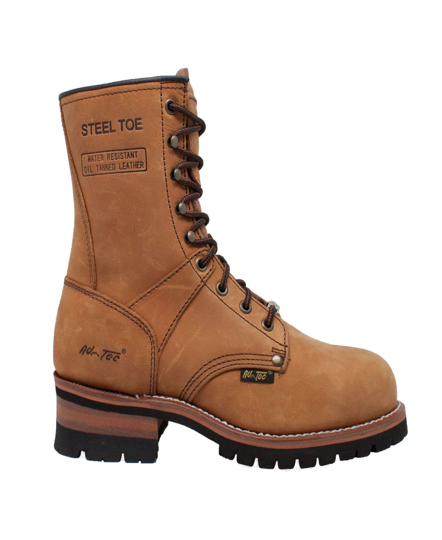 Мужские ботинки AdTec 9" Steel Toe Logger Boot, цвет: Коричневый — фото 2