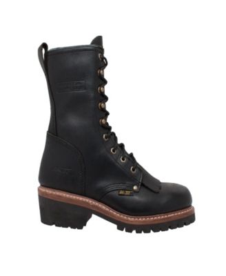 Men's 10" Fireman Logger Black