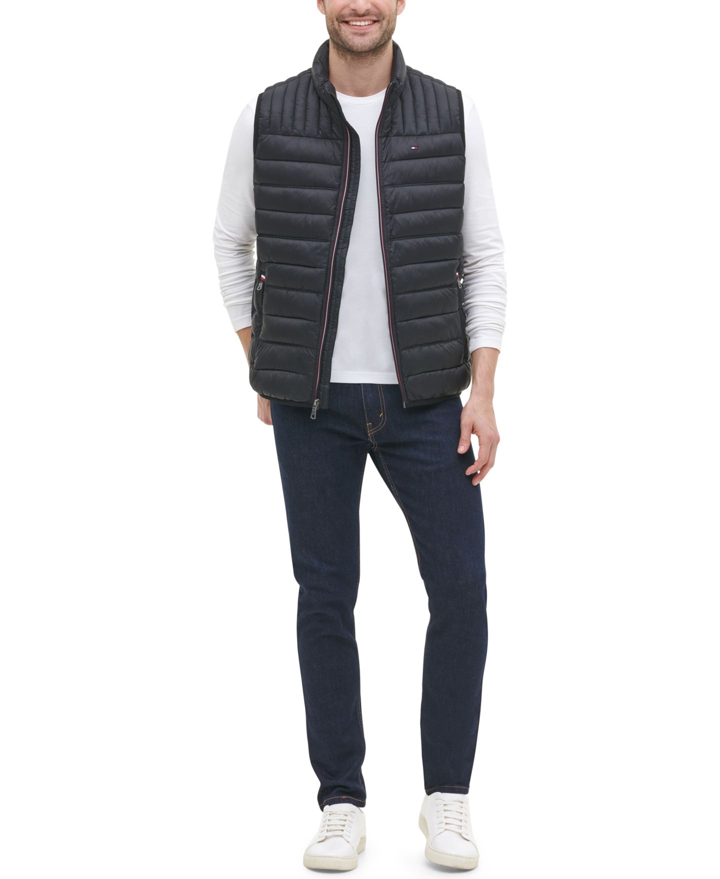 Мужской жилет Tommy Hilfiger Quilted Vest, цвет: Чёрный — фото 6