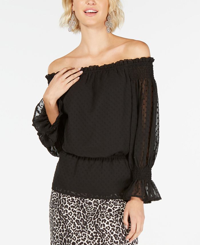 Macy's inc off the shop shoulder tops