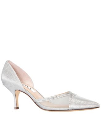 nina shoes silver heels