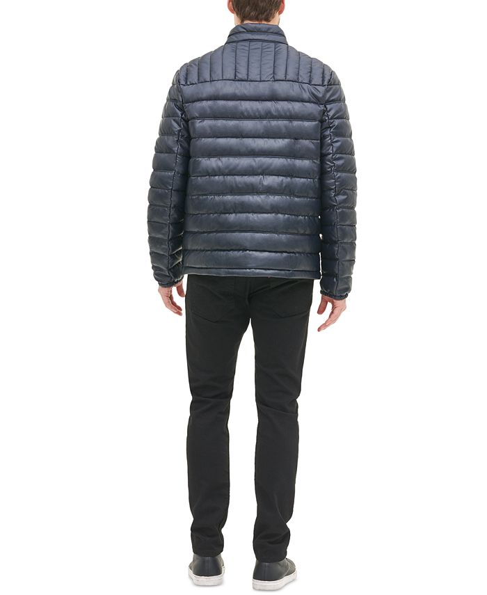 Tommy Hilfiger Mens Quilted Faux Leather Puffer Jacket And Reviews Coats And Jackets Men Macys 