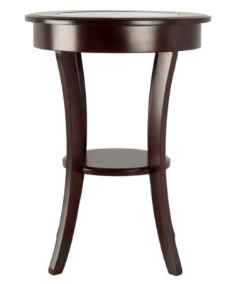 Cassie Round Accent Table with Glass