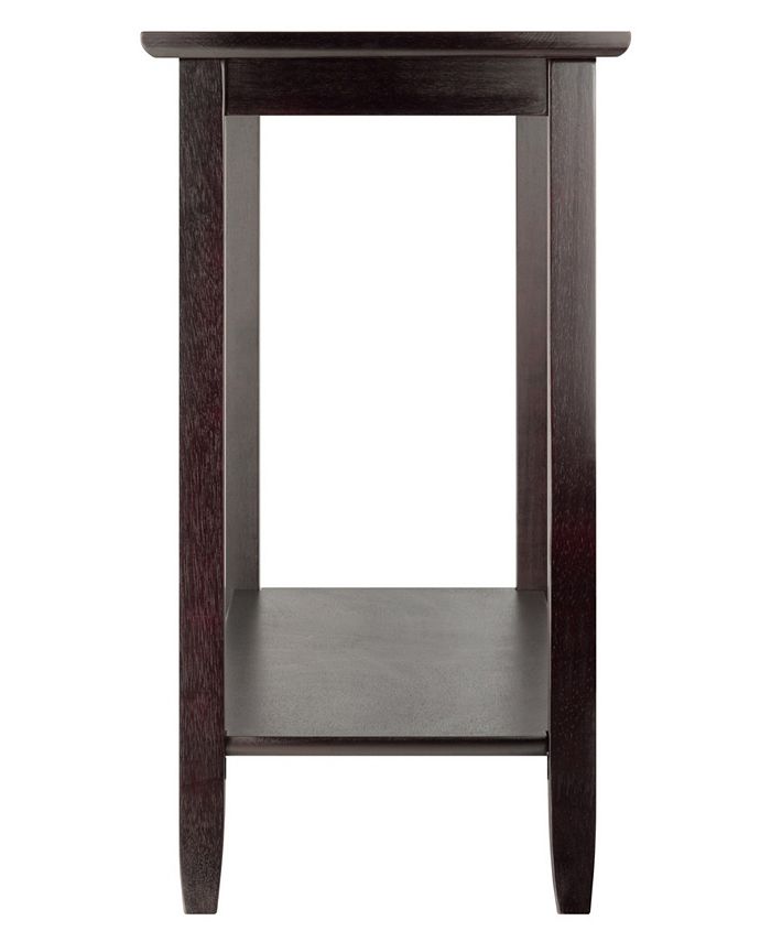 Winsome Genoa Rectangular Console Table with Glass and Shelf Macy's
