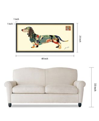 'Dachshund' Dimensional Collage Wall Art - 25'' x 48''