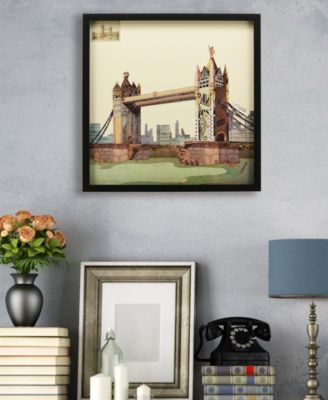 Empire Art Direct 'London Bridge' Dimensional Collage Wall Art - 25'' x 25''