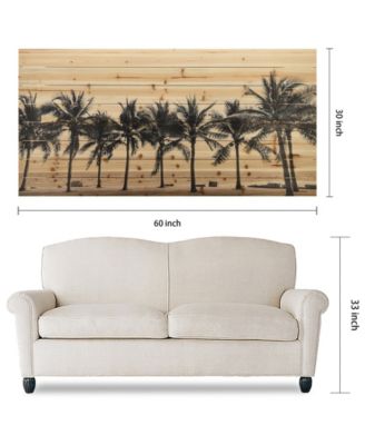 'Solitary Beach' Arte De Legno Digital Print on Solid Wood Wall Art - 30" x 60"