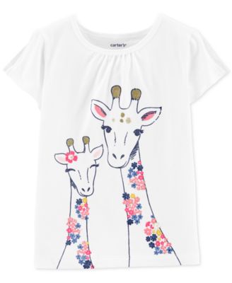 Carter's - Baby Girls Giraffe-Print Cotton T-Shirt