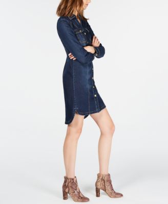 macy's blue jean dress