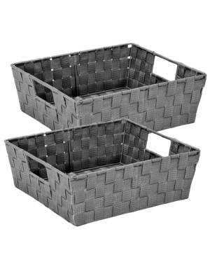 Simplify 2 Pack Storage Shelf Tote In Grey
