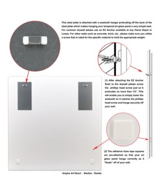 Frameless Free Floating Tempered Glass Panel Graphic Wall Art - 40" x 40''