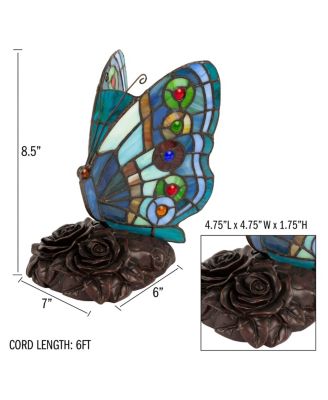 Tiffany Style Butterfly Lamp-Stained Glass Table Lamp