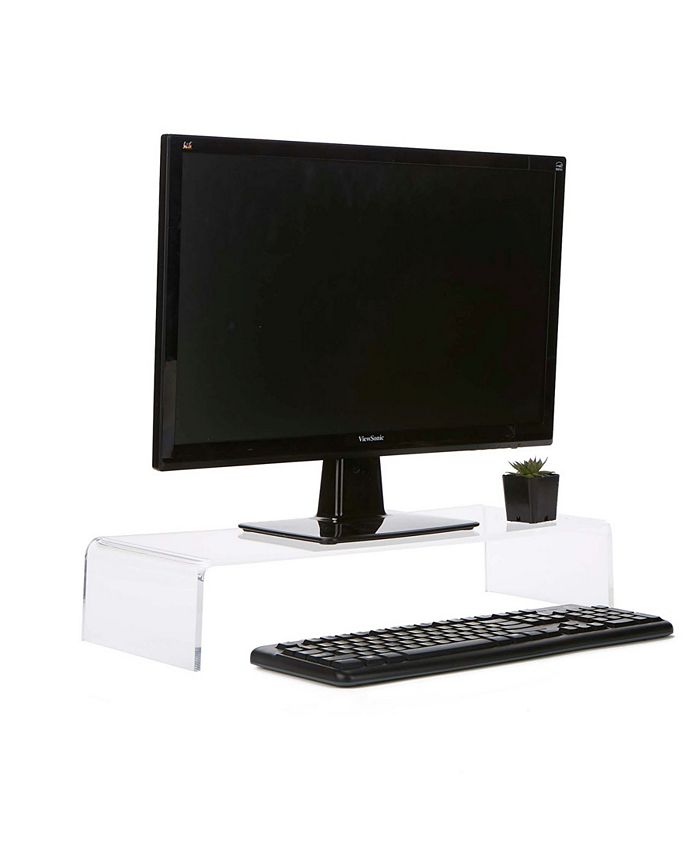 Mind Reader Acrylic Monitor Stand Riser For Computer, Laptop, Imac