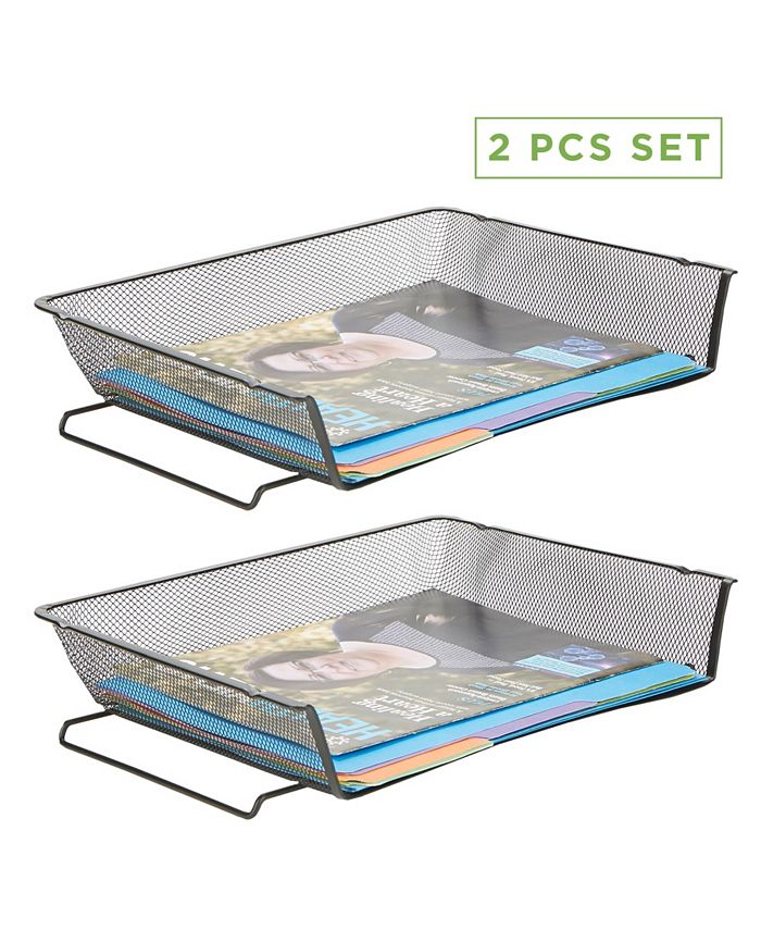 Mind Reader 2 Piece Stackable Letter Tray, File Organizer - Macy's